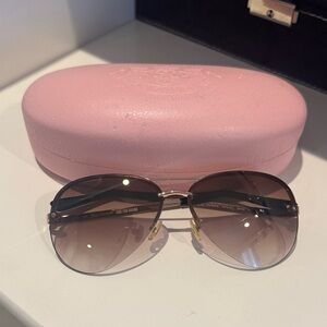 Juicy Couture Black and Gold Sunglasses